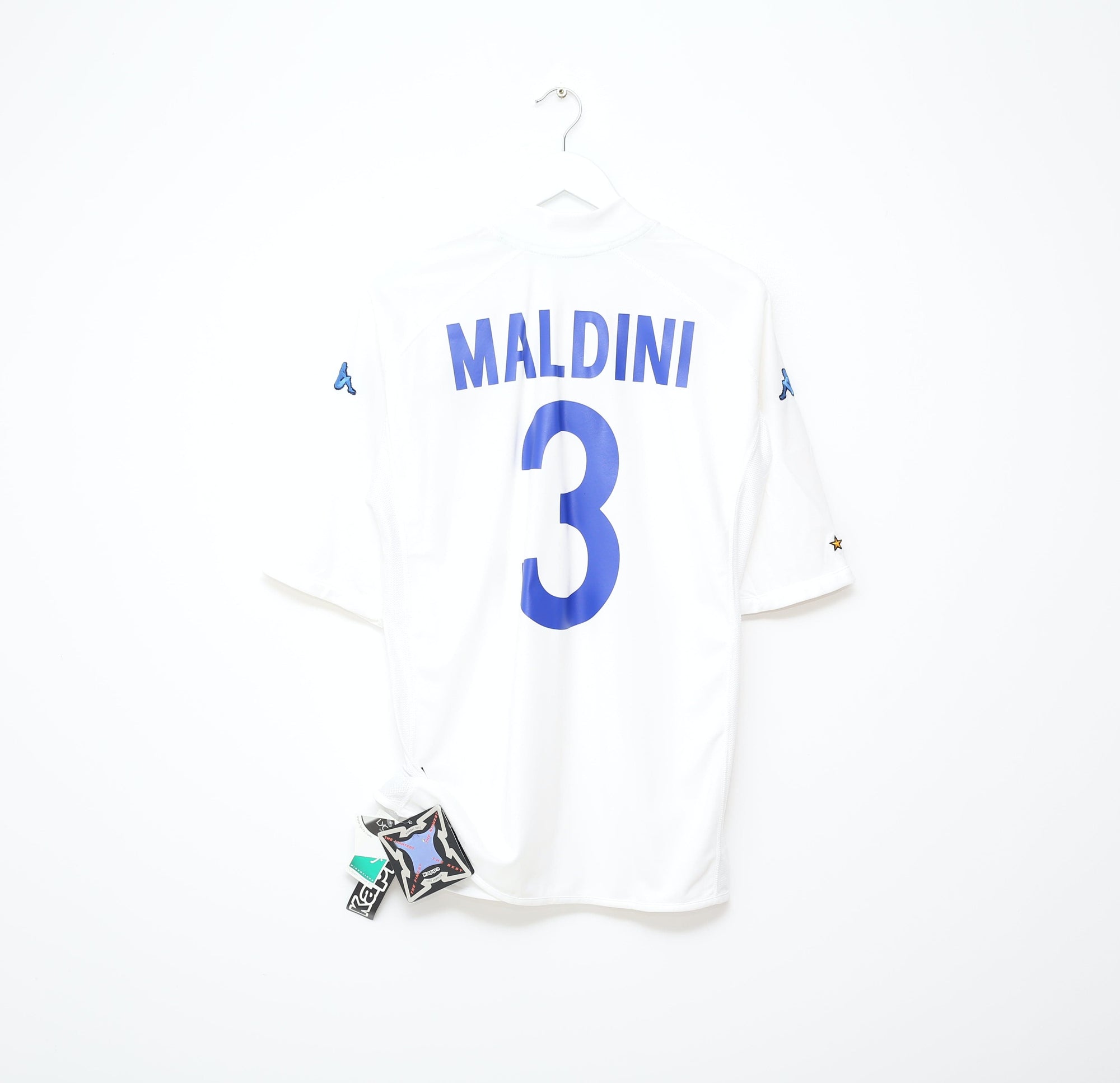 2002 MALDINI #3 Italy Vintage Kappa Away Football Shirt (L/XL) WC 2002 BNWT