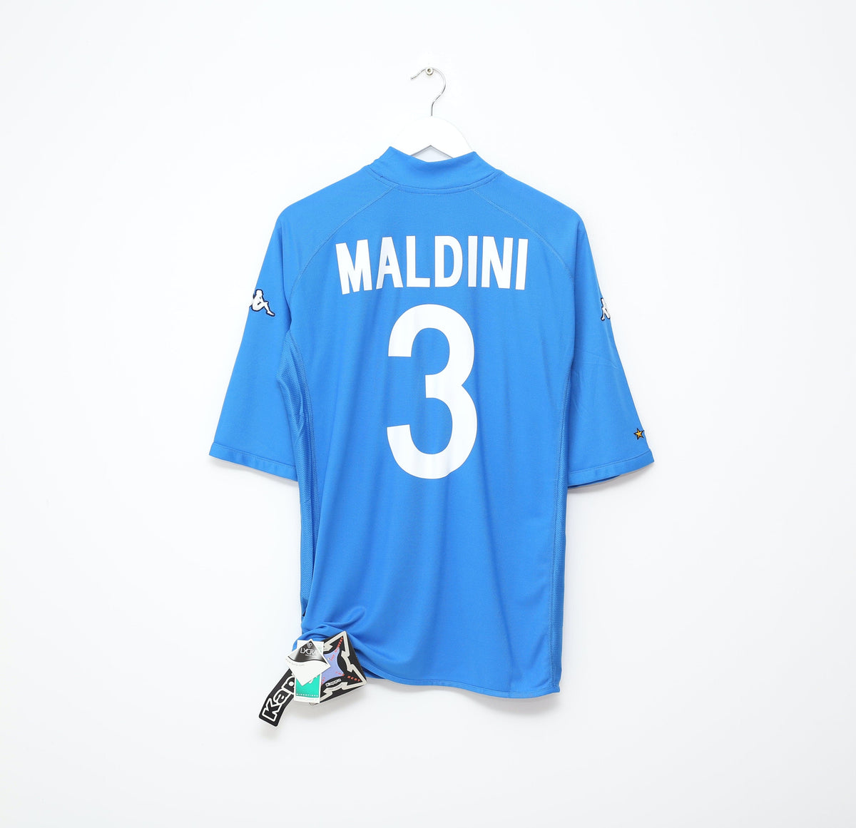 2002 MALDINI #3 Italy Vintage Kappa Home Football Shirt (L/XL) WC 2002 BNWT