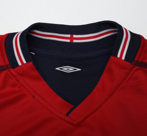 2002 SCHOLES #8 England Vintage Umbro WC LS Away Football Shirt (M) Argentina