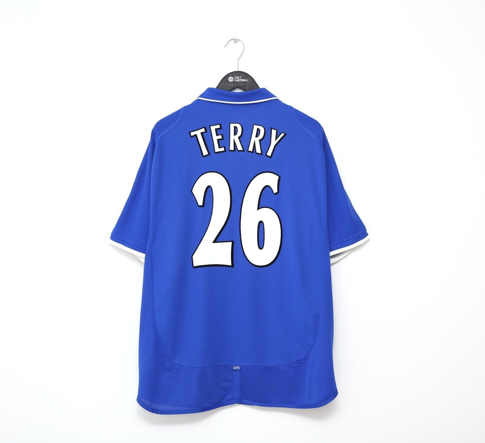 2002 TERRY #26 Chelsea Vintage Umbro FA CUP FINAL Home Football Shirt (XL)