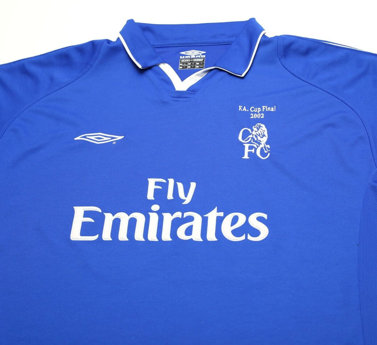 2002 TERRY #26 Chelsea Vintage Umbro FA CUP FINAL Home Football Shirt (XL)