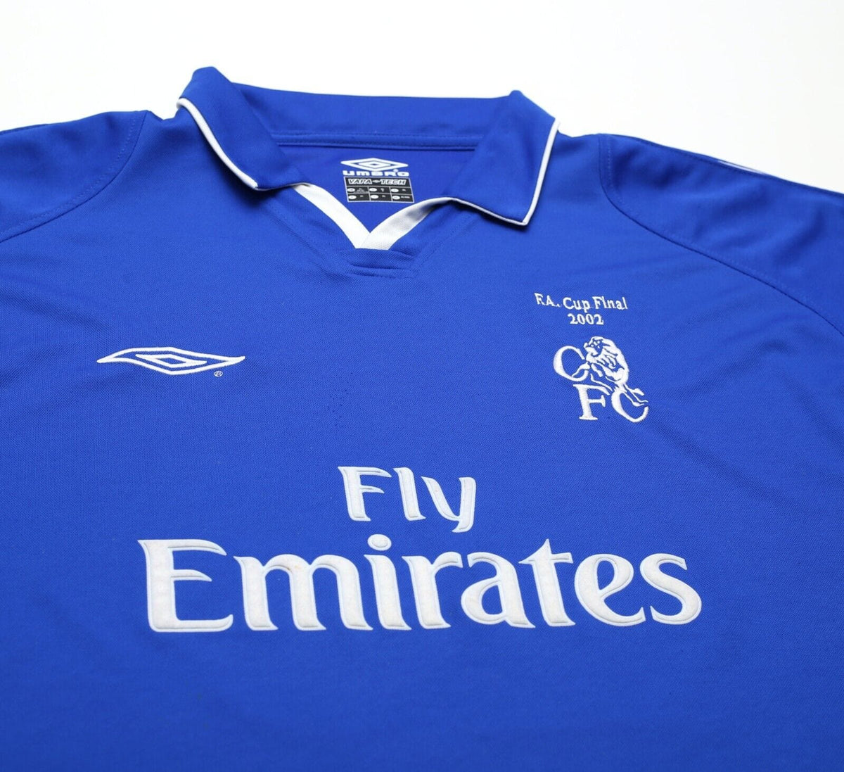 2002 TERRY #26 Chelsea Vintage Umbro FA CUP FINAL Home Football Shirt (XL)