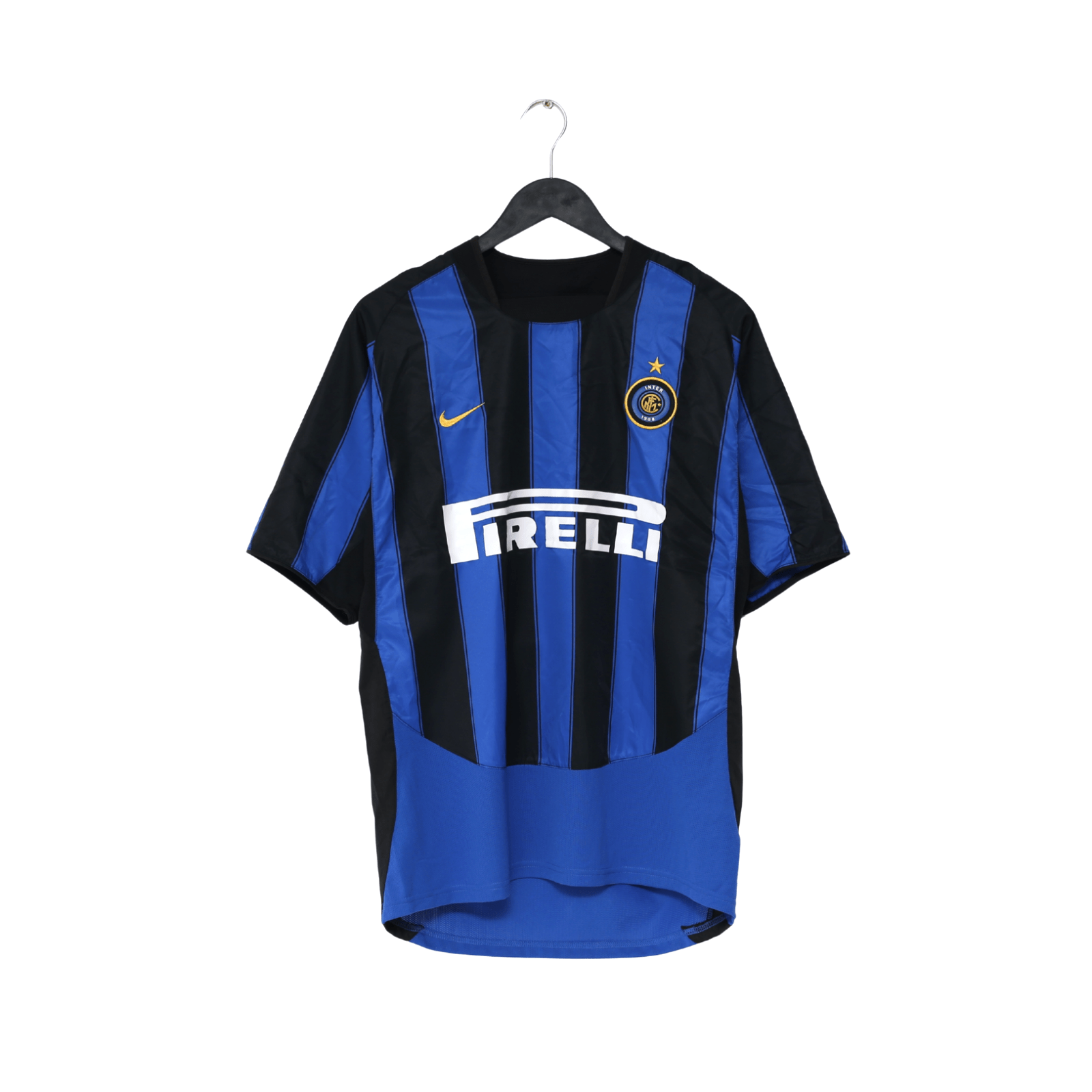 2003/04 ADRIANO #10 Inter Milan Vintage Nike Home Football Shirt (M)