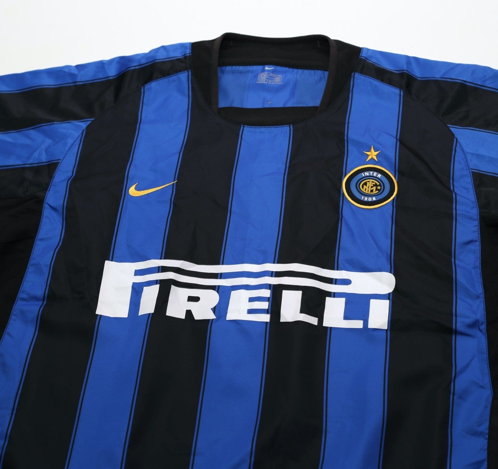 2003/04 ADRIANO #10 Inter Milan Vintage Nike Home Football Shirt (M)