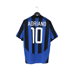 2003/04 ADRIANO #10 Inter Milan Vintage Nike Home Football Shirt (M)
