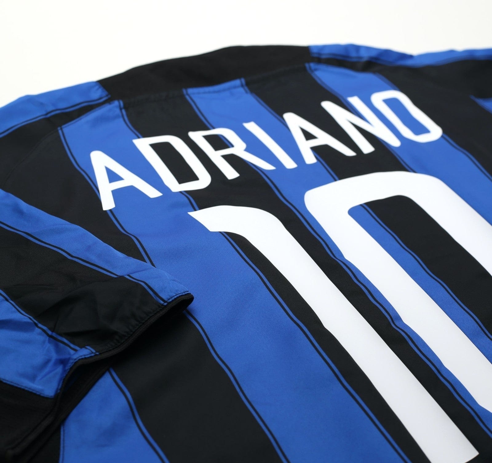 2003/04 ADRIANO #10 Inter Milan Vintage Nike Home Football Shirt (M)
