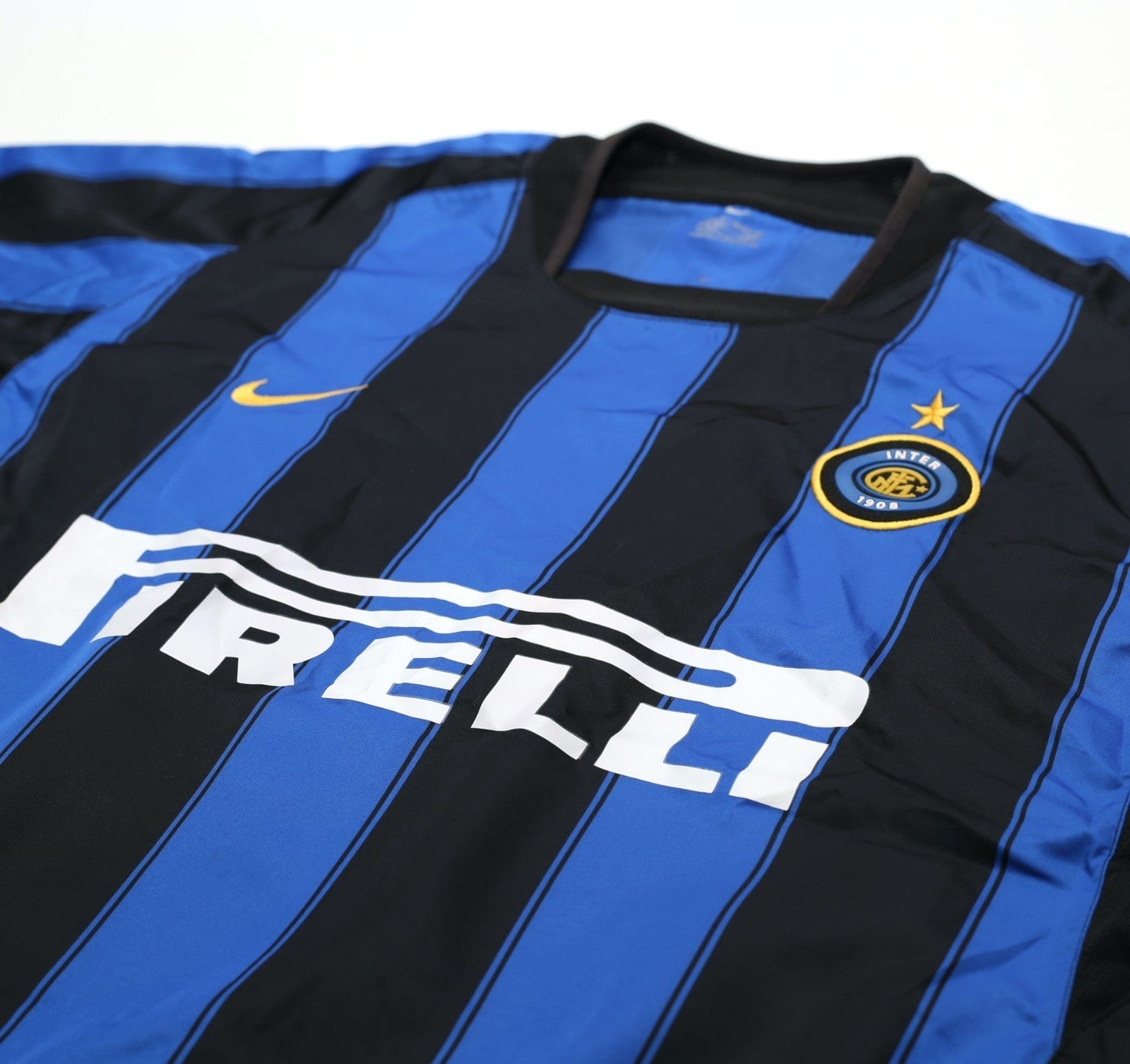 2003/04 ADRIANO #10 Inter Milan Vintage Nike Home Football Shirt (M)