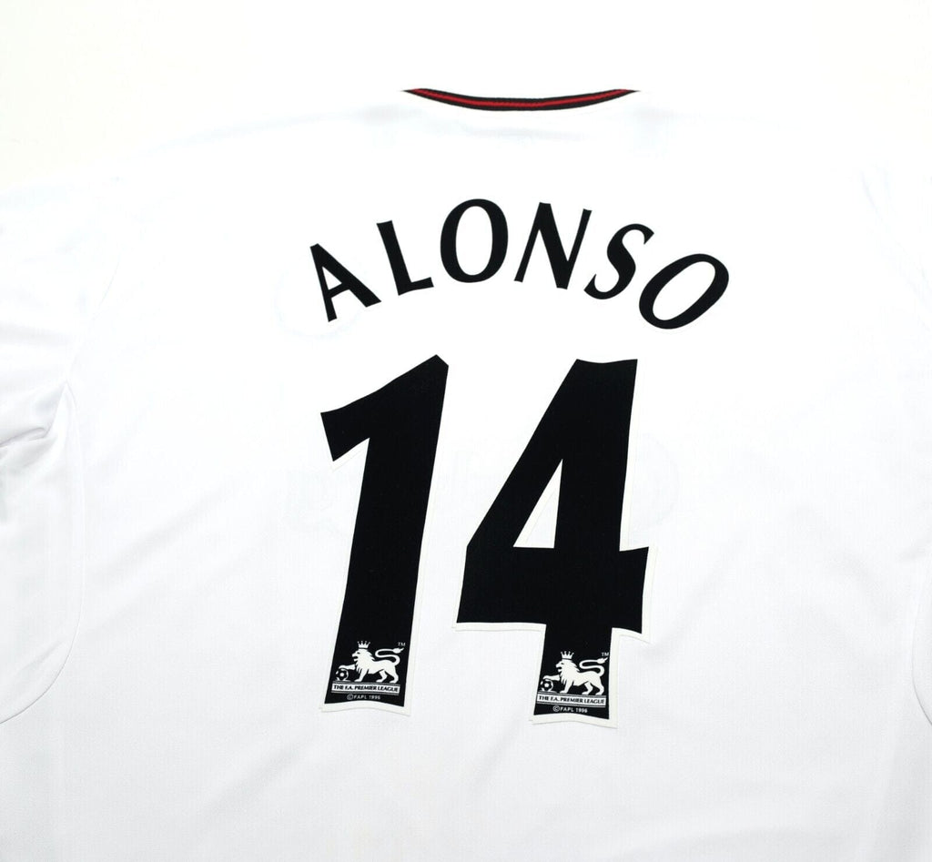 2003/04 ALONSO #14 Liverpool Vintage Reebok Away Football Shirt (XL)