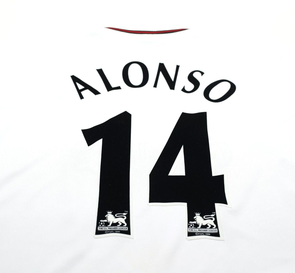 2003/04 ALONSO #14 Liverpool Vintage Reebok Away Football Shirt (XL)