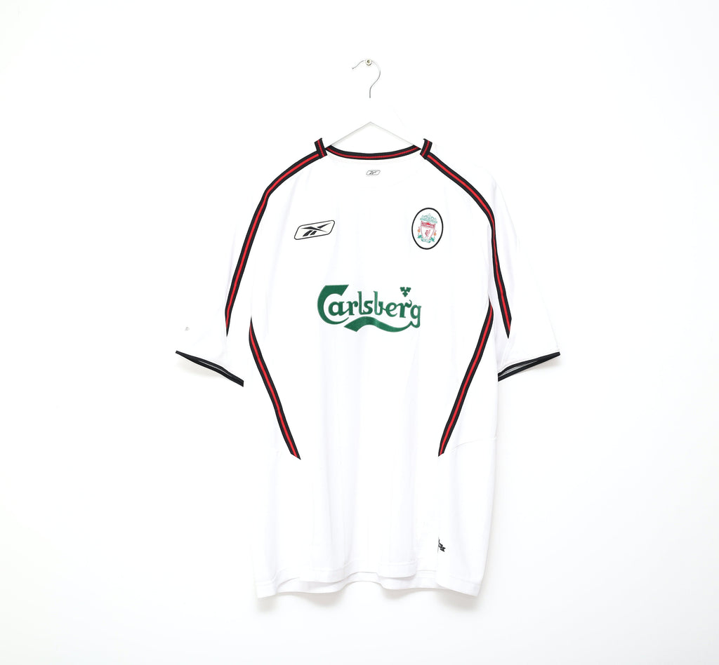 2003/04 ALONSO #14 Liverpool Vintage Reebok Away Football Shirt (XL)