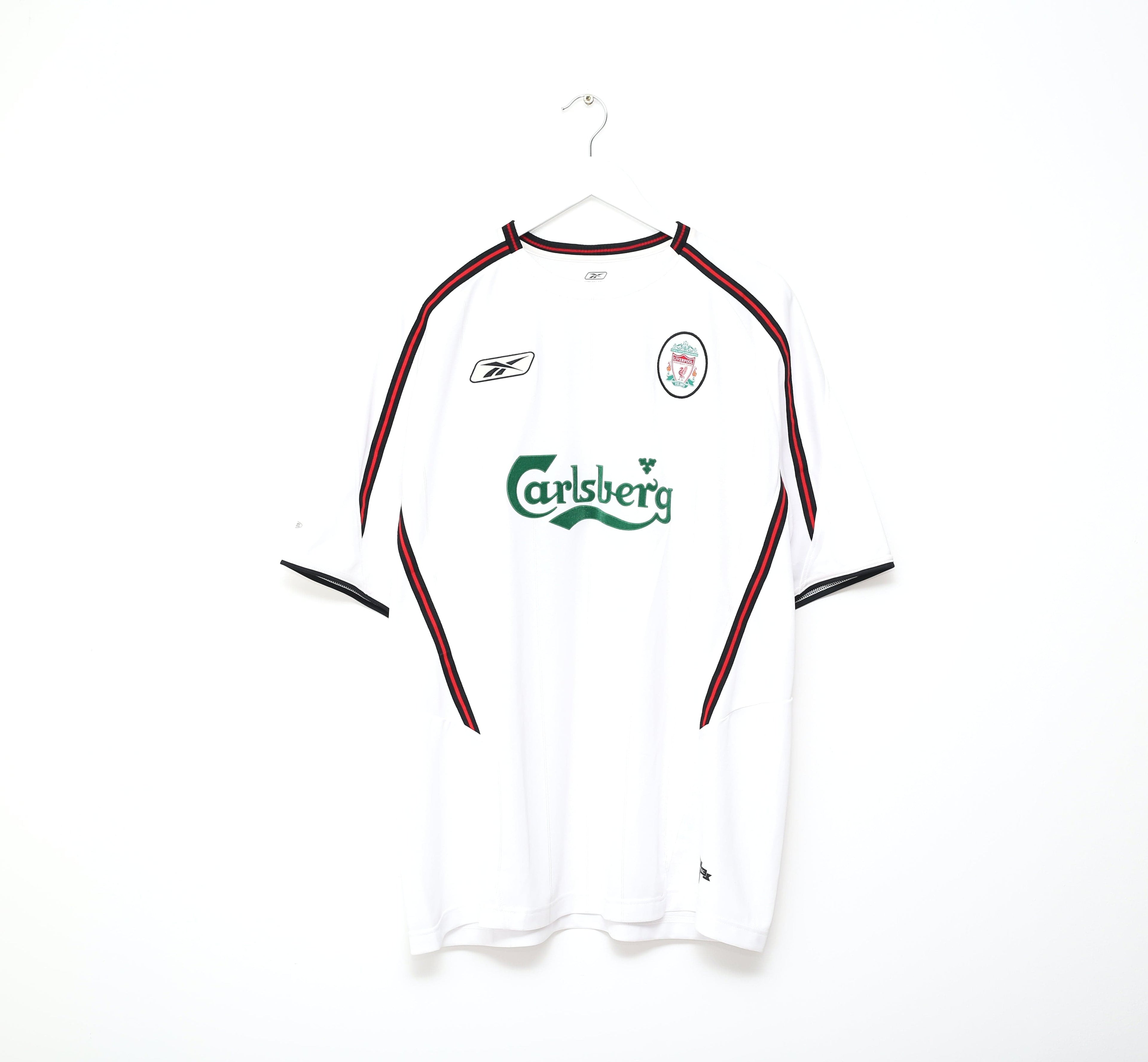 2003/04 ALONSO #14 Liverpool Vintage Reebok Away Football Shirt (XL)
