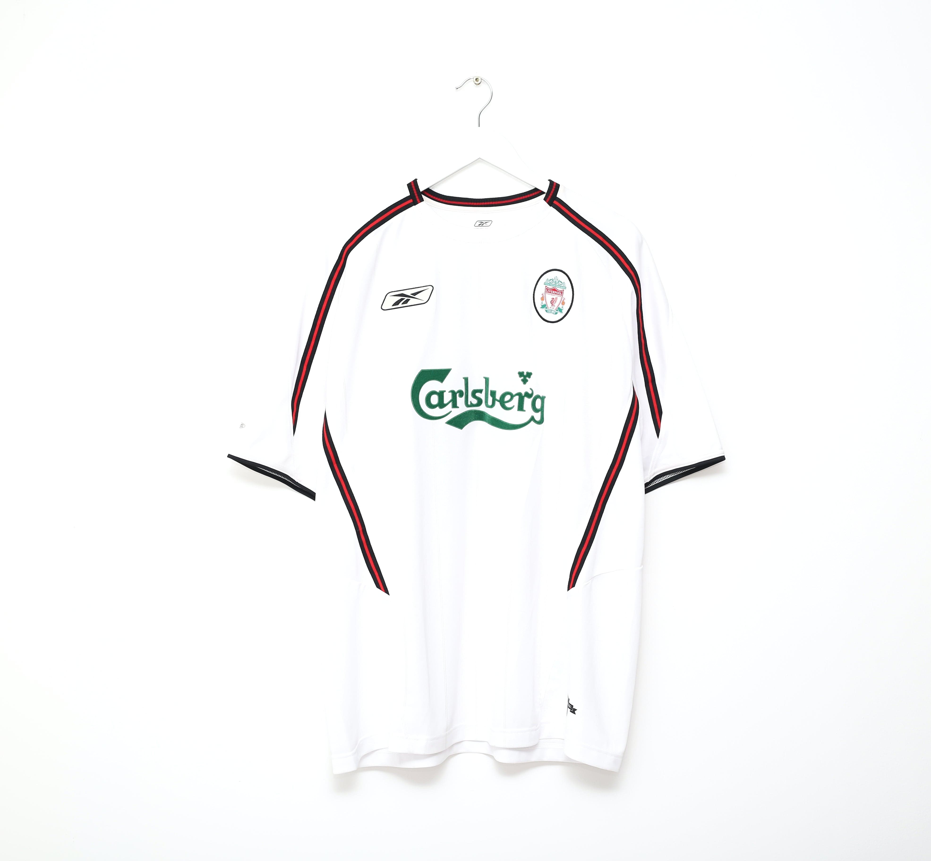 2003/04 ALONSO #14 Liverpool Vintage Reebok Away Football Shirt (XL)