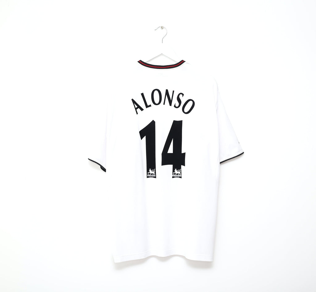 2003/04 ALONSO #14 Liverpool Vintage Reebok Away Football Shirt (XL)