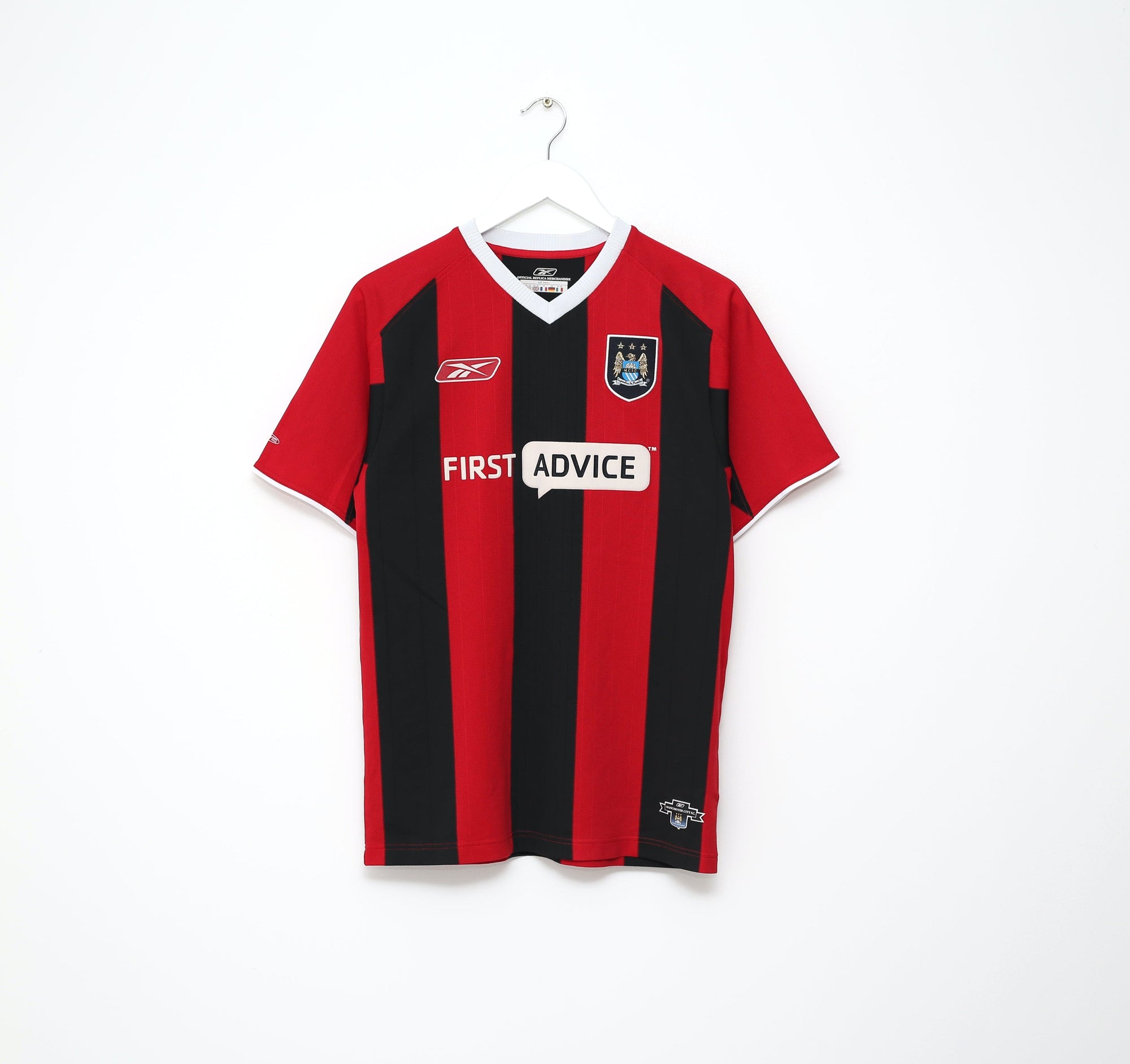 2003/04 ANELKA #39 Manchester City Vintage Reebok Away Football Shirt (S)