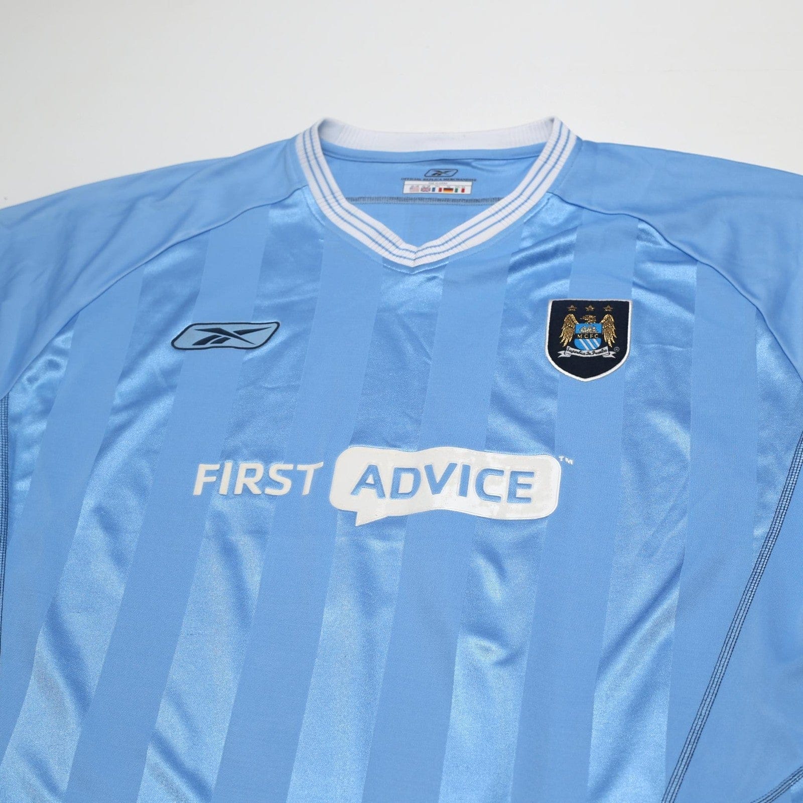 2003/04 Anelka #39 Manchester City Vintage Reebok Home Football Shirt (XL)