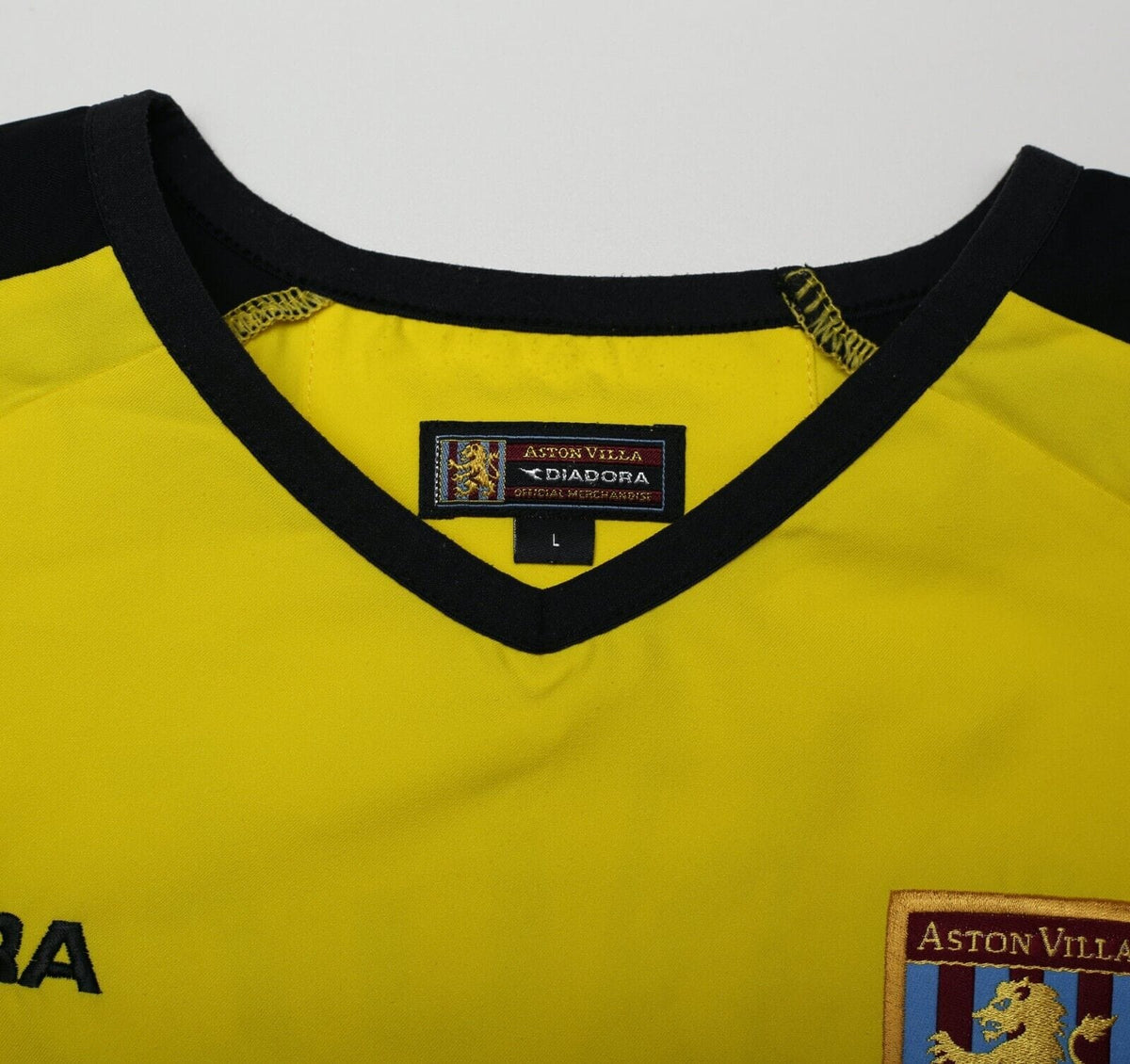 2003/04 ANGEL #18 Aston Villa Vintage Diadora Away Football Shirt (L)