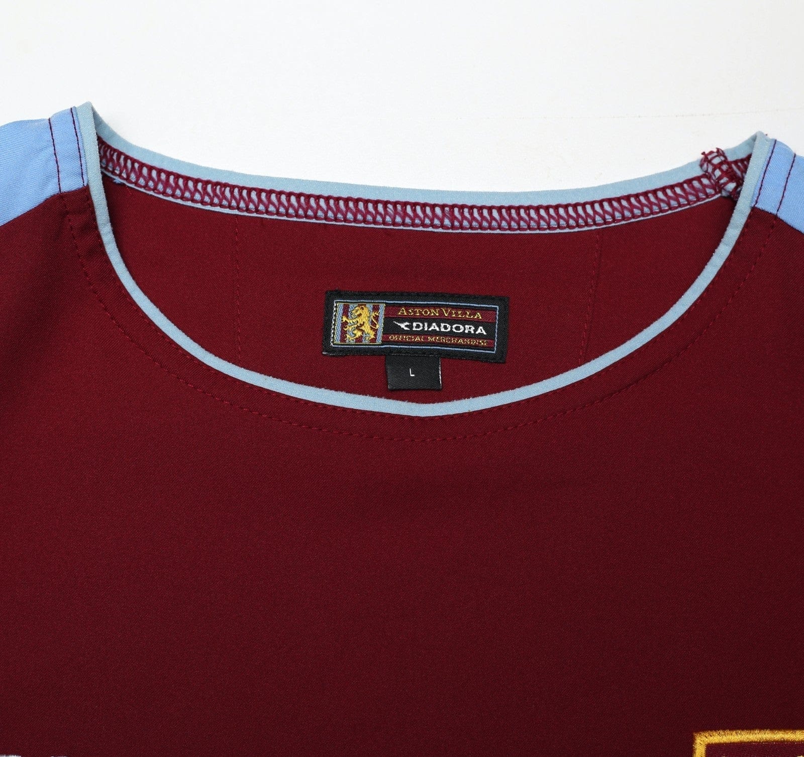 2003/04 ANGEL #18 Aston Villa Vintage Diadora Home Football Shirt (L)