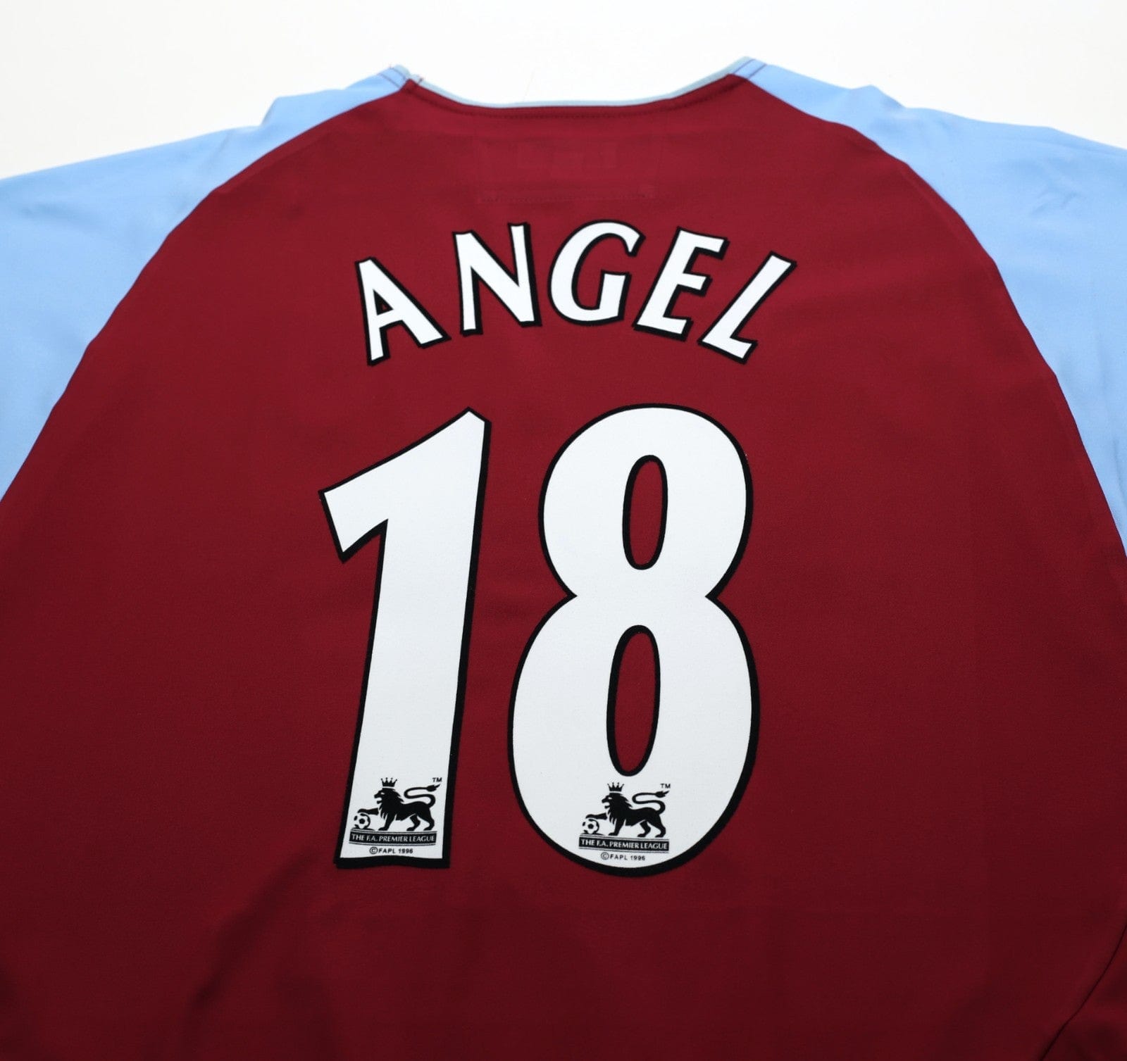 2003/04 ANGEL #18 Aston Villa Vintage Diadora Home Football Shirt (L)