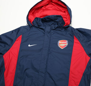 2003/04 ARSENAL Vintage Nike Hooded Rain Coat Football Jacket (S)