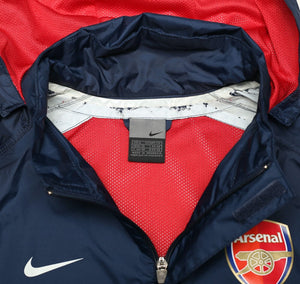 2003/04 ARSENAL Vintage Nike Hooded Rain Coat Football Jacket (S)