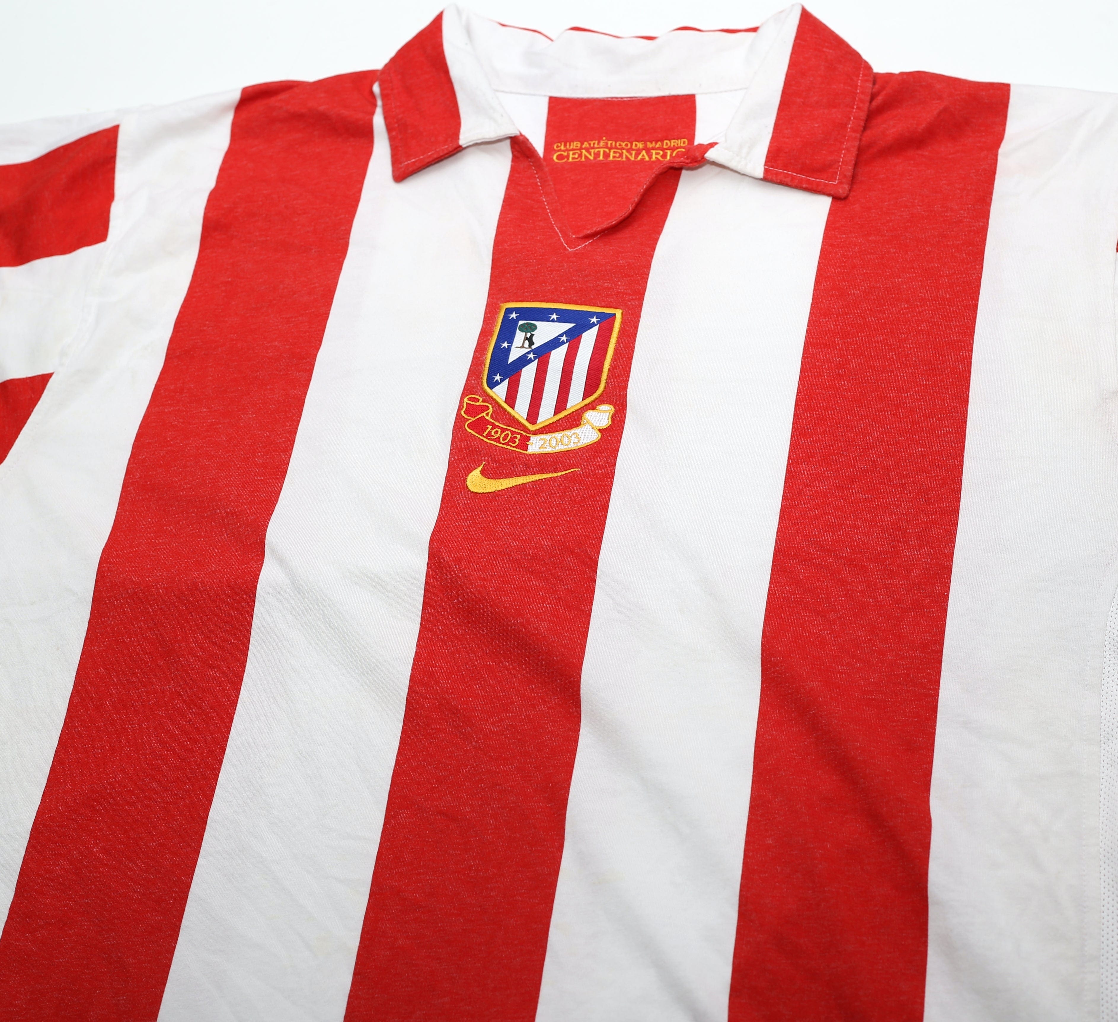 2003/04 ATLETICO MADRID Nike Home Football Shirt (XL)
