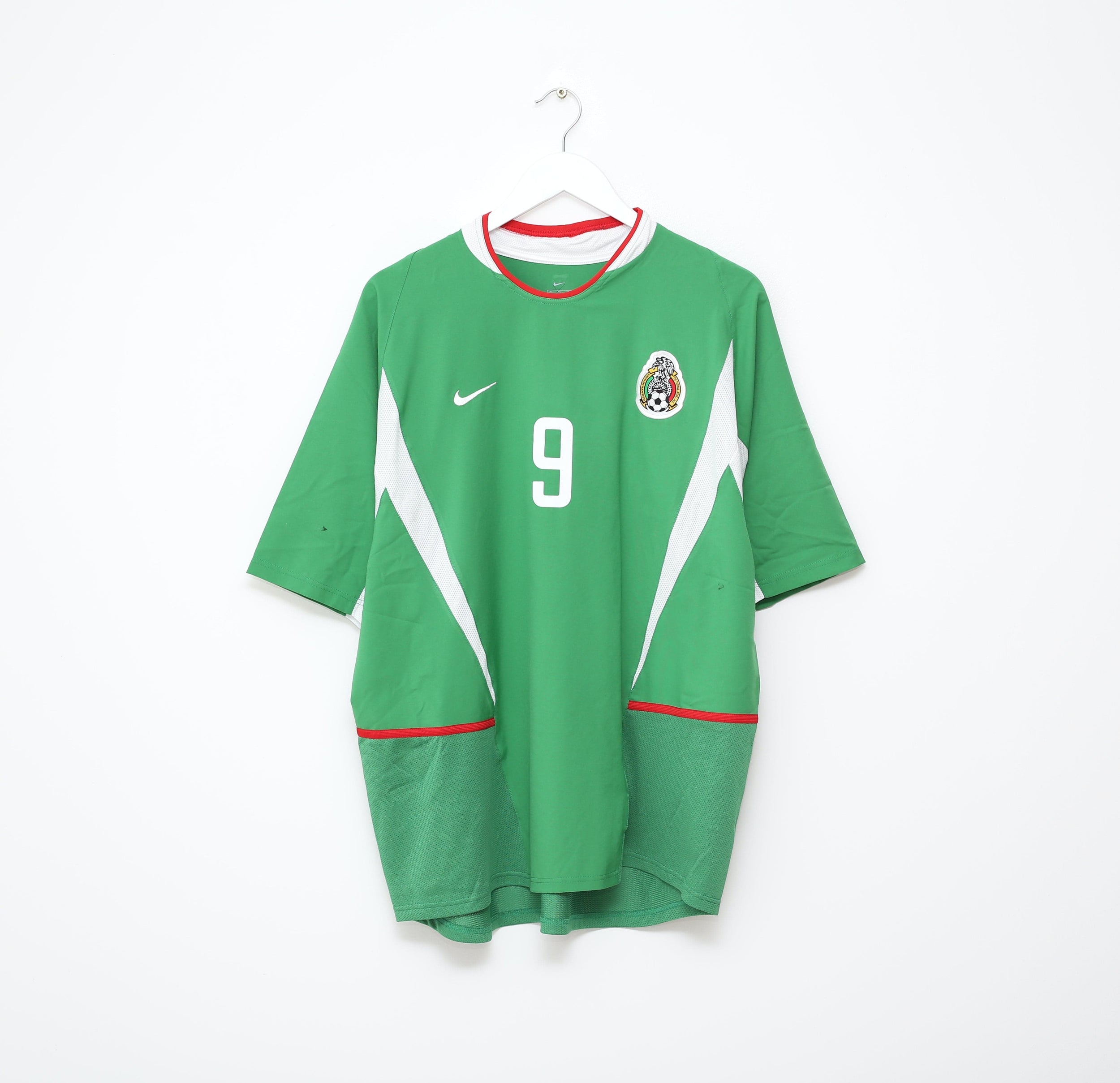 2003/04 BORGETTI #9 Mexico Vintage Nike Home Football Shirt (XL)