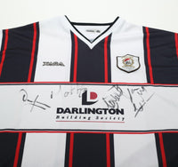 2003/04 DARLINGTON Vintage XARA Home Football Shirt (XL) Signed