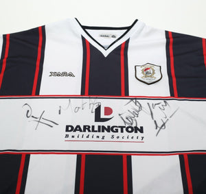 2003/04 DARLINGTON Vintage XARA Home Football Shirt (XL) Signed