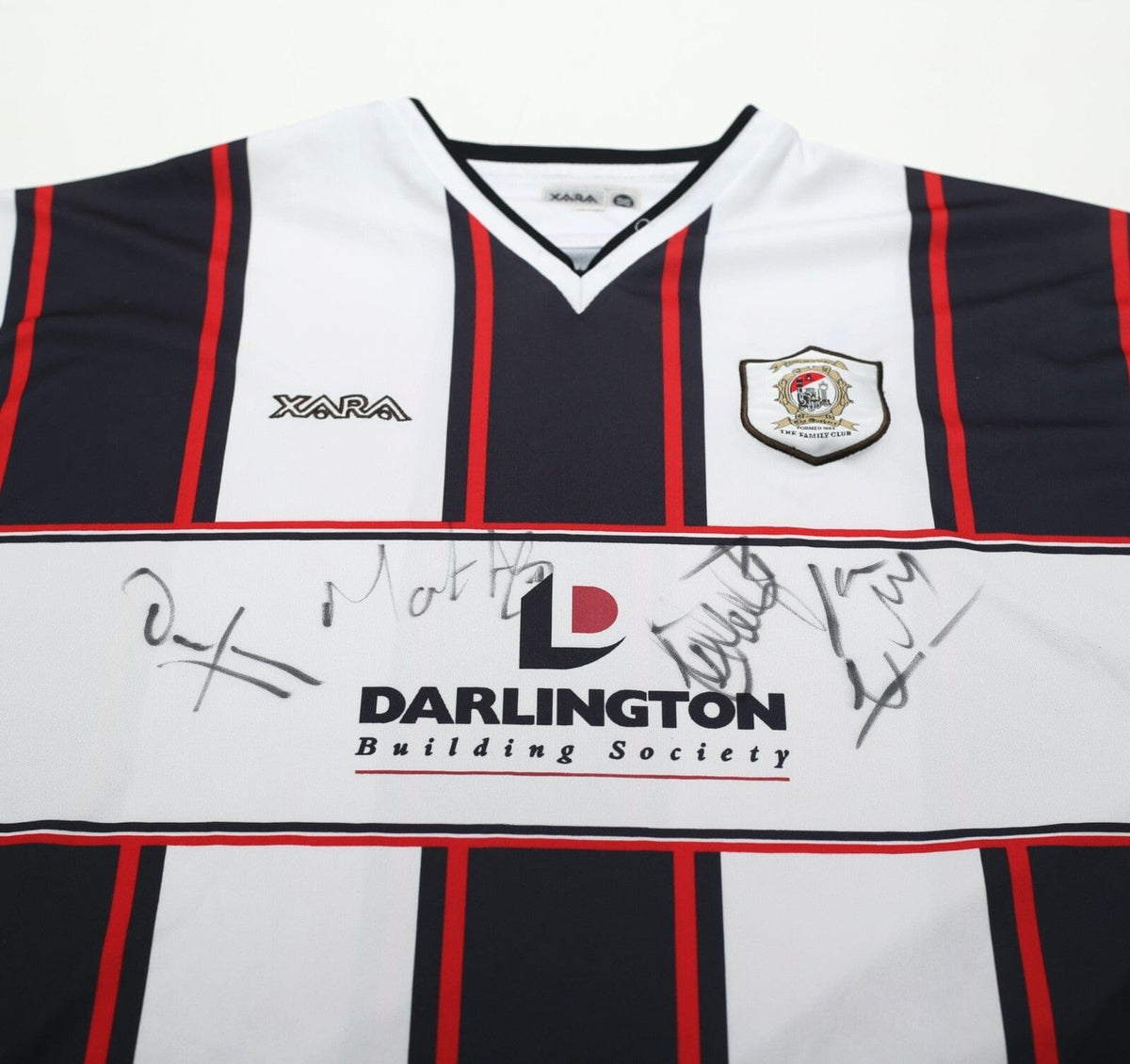 2003/04 DARLINGTON Vintage XARA Home Football Shirt (XL) Signed