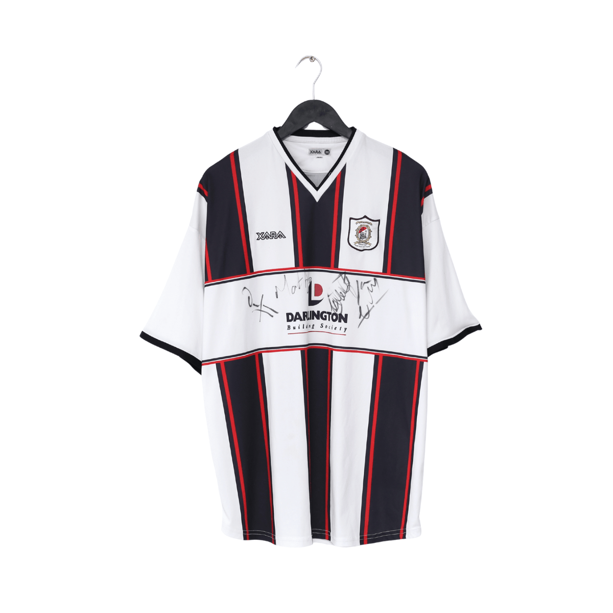2003/04 DARLINGTON Vintage XARA Home Football Shirt (XL) Signed