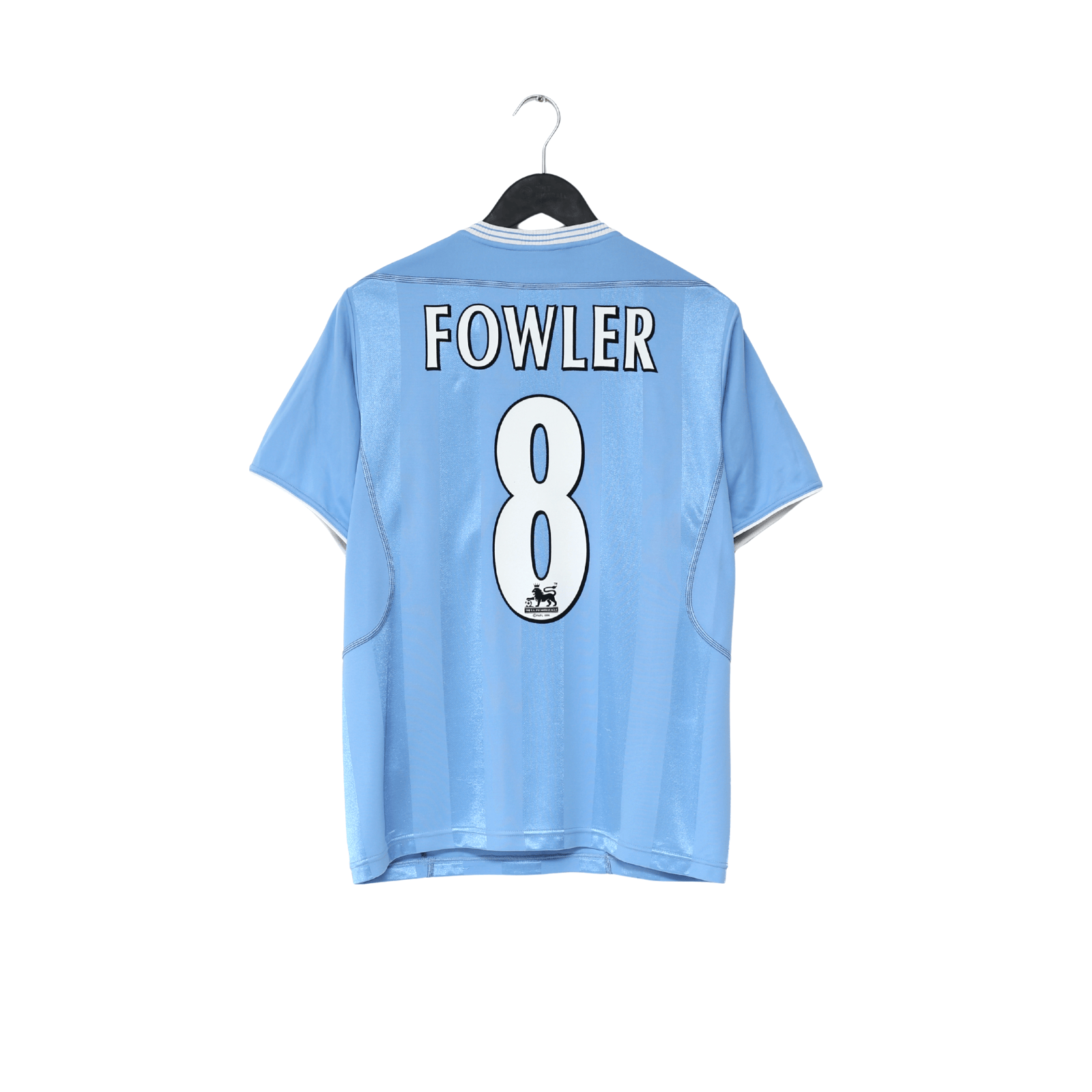 2003/04 FOWLER #8 Manchester City Vintage Reebok Home Football Shirt (S)