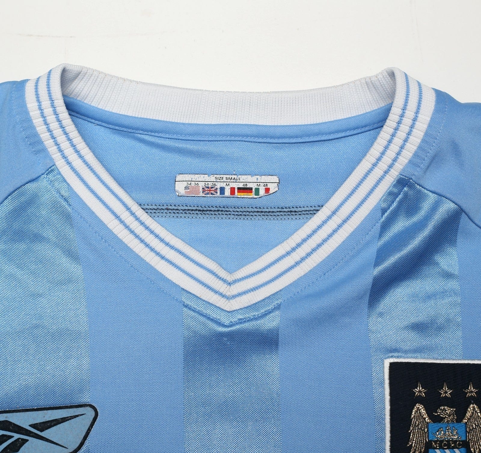 2003/04 FOWLER #8 Manchester City Vintage Reebok Home Football Shirt (S)