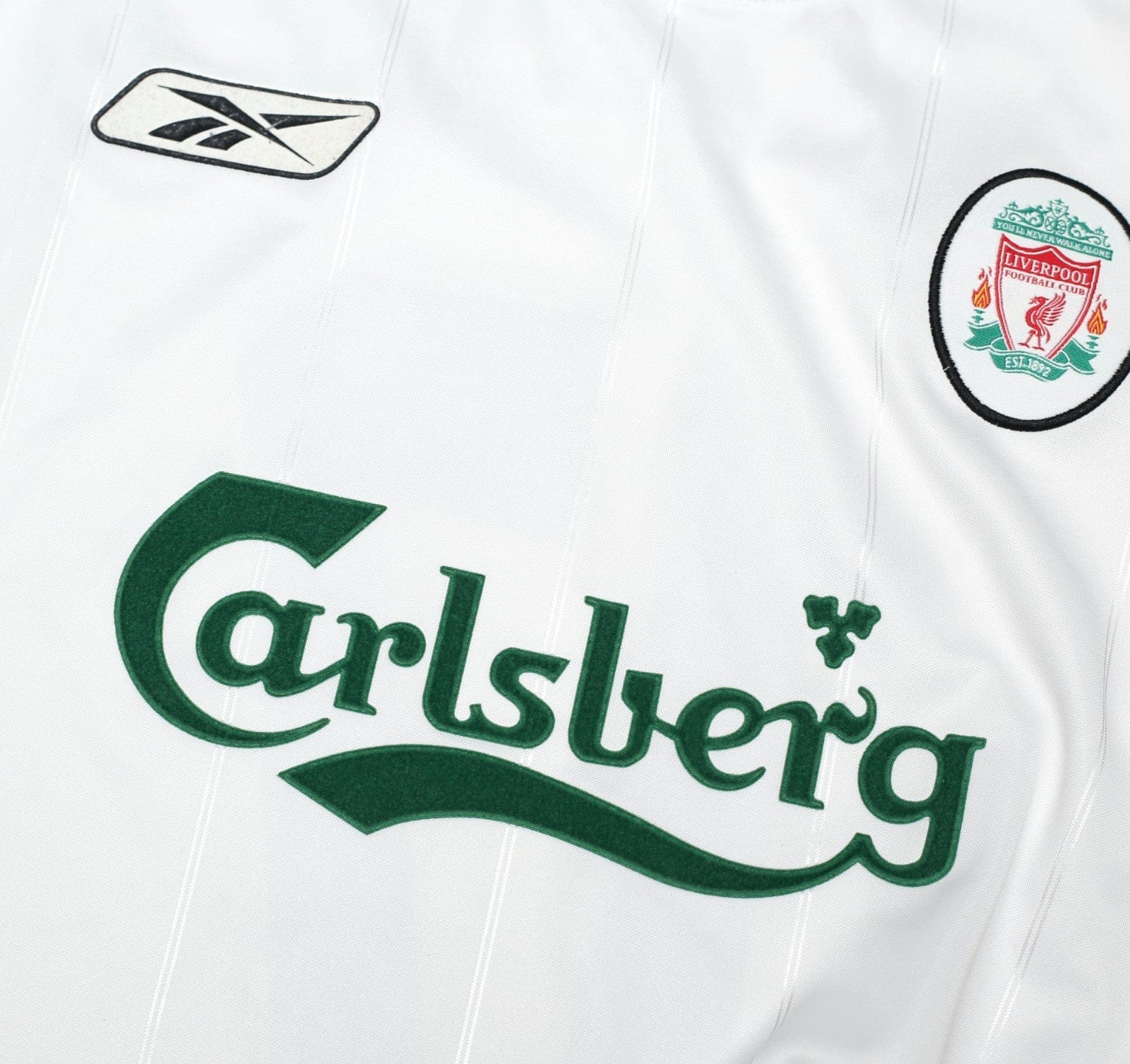 2003/04 GERRARD #17 Liverpool Vintage Reebok Away Football Shirt (L)