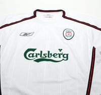 2003/04 GERRARD #17 Liverpool Vintage Reebok Away Football Shirt (L)