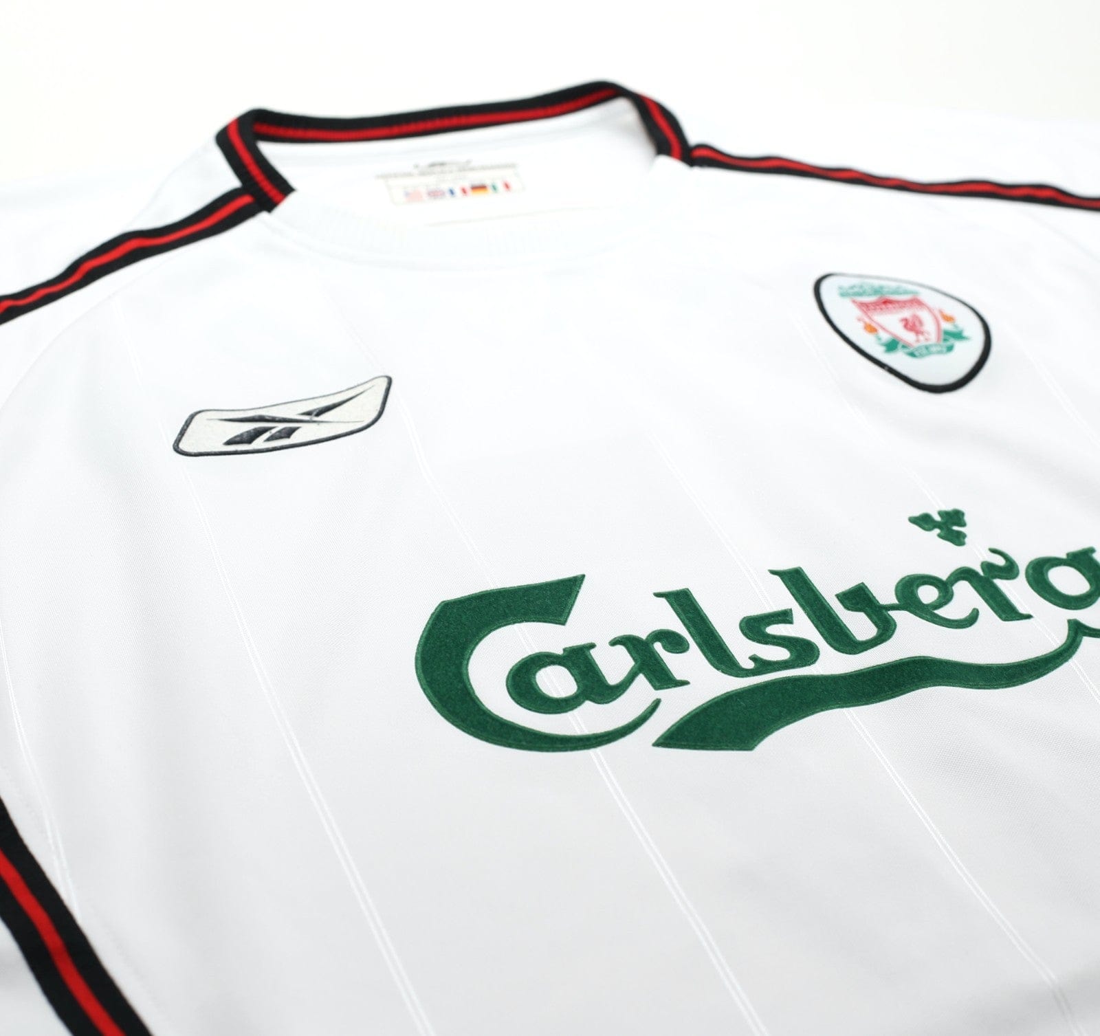 2003/04 GERRARD #17 Liverpool Vintage Reebok Away Football Shirt (L)