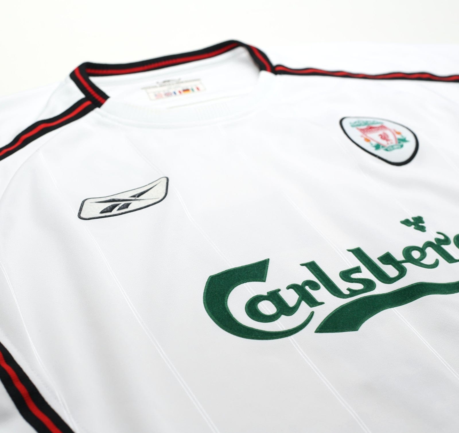 2003/04 GERRARD #17 Liverpool Vintage Reebok Away Football Shirt (L)