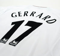 2003/04 GERRARD #17 Liverpool Vintage Reebok Away Football Shirt (L)