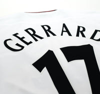 2003/04 GERRARD #17 Liverpool Vintage Reebok Away Football Shirt (L)