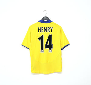 2003/04 HENRY #14 Arsenal Vintage Nike Away Football Shirt Jersey (S)