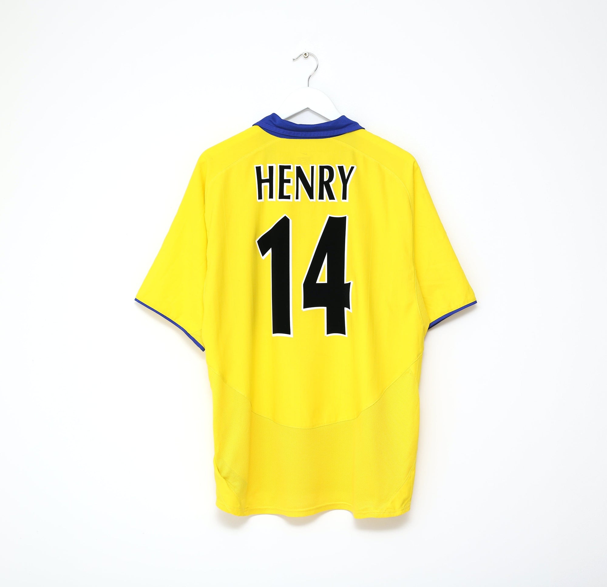 2003/04 HENRY #14 Arsenal Vintage Nike Away Football Shirt Jersey (XL)