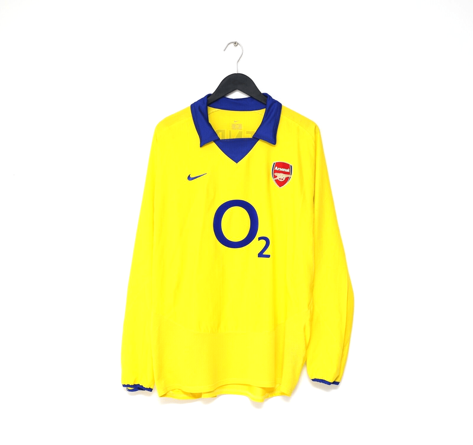 2003/04 HENRY #14 Arsenal Vintage Nike Away Long Sleeve Football Shirt (XL)