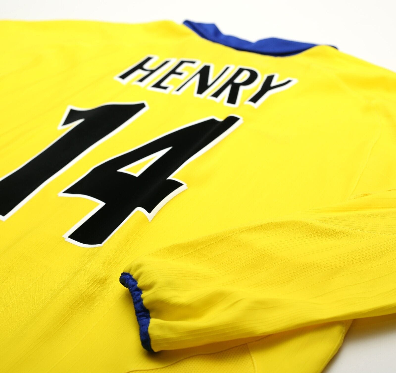 2003/04 HENRY #14 Arsenal Vintage Nike Away Long Sleeve Football Shirt (XL)