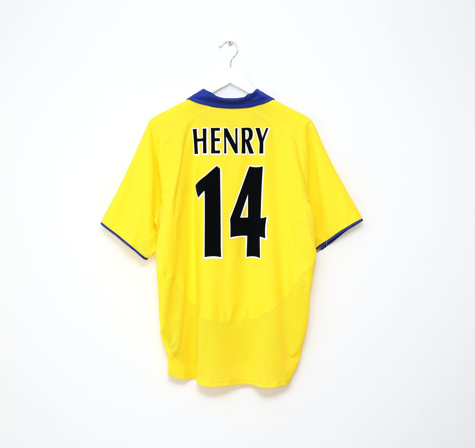 2003/04 HENRY #14 Arsenal Vintage Nike UCL Away Football Shirt Jersey (L)