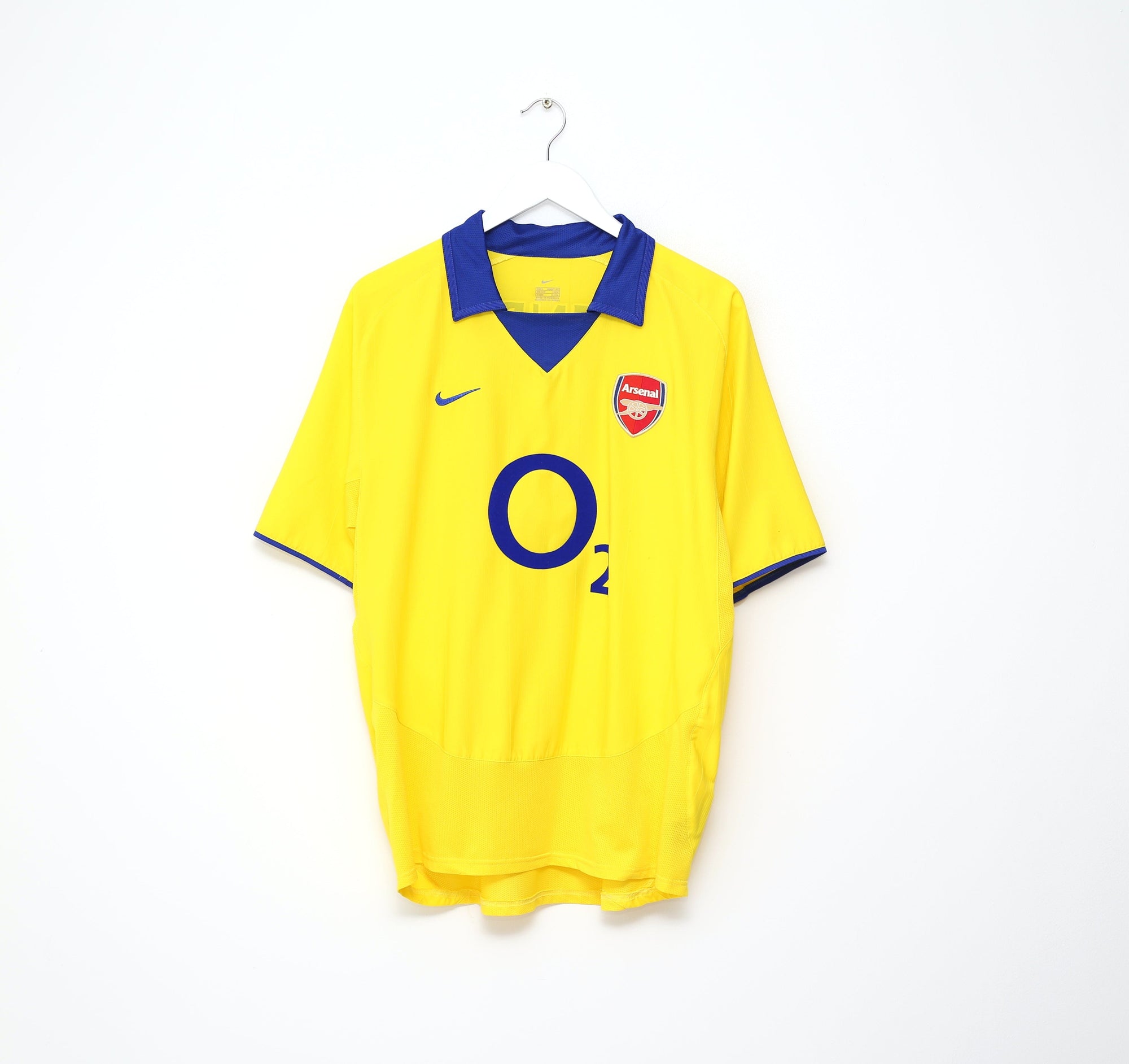 2003/04 HENRY #14 Arsenal Vintage Nike UCL Away Football Shirt Jersey (L)