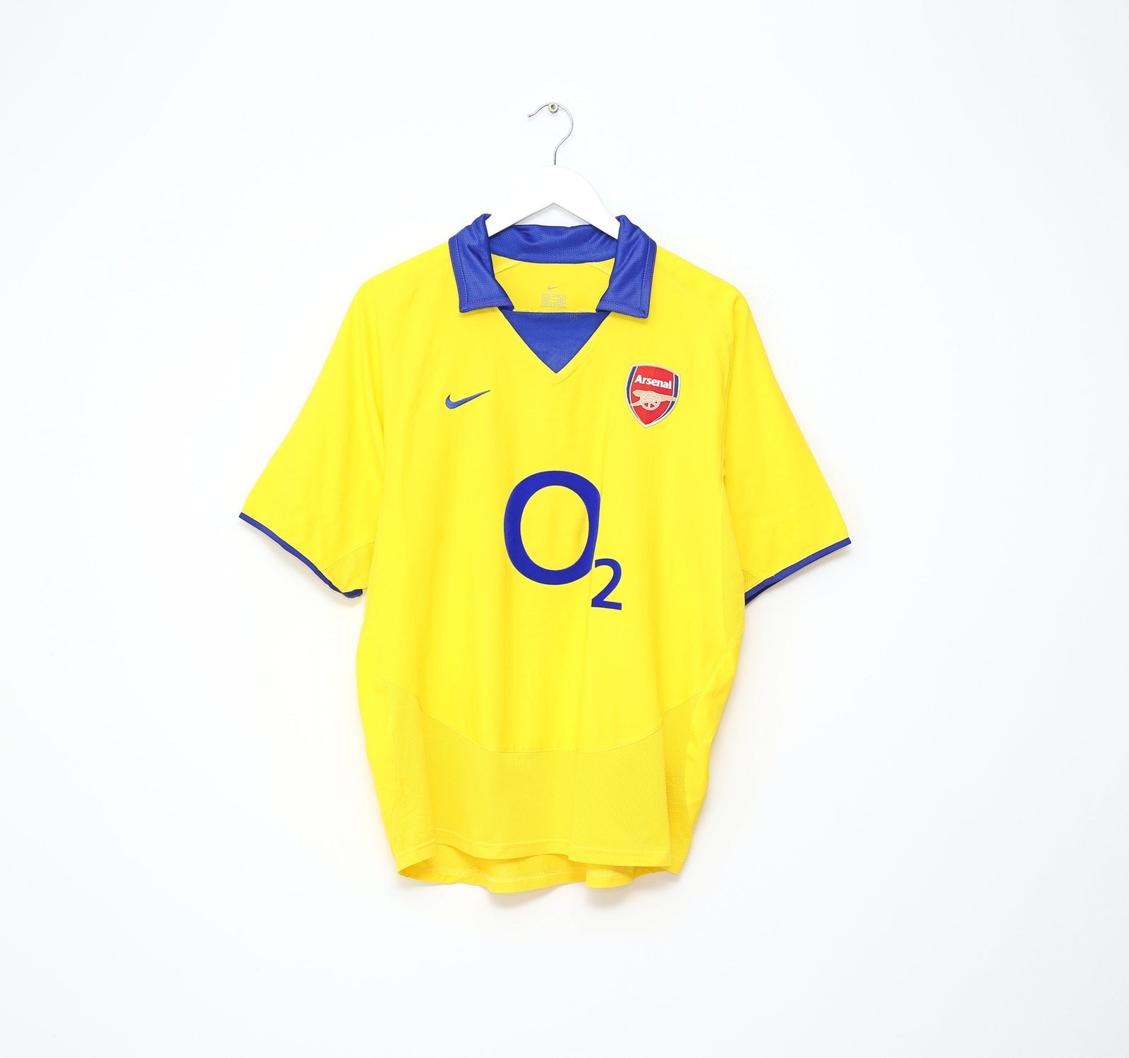 2003/04 HENRY #14 Arsenal Vintage Nike UCL Away Football Shirt Jersey (M)