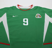 2003/04 J. BORGETTI #9 Mexico Vintage Nike Home Football Shirt (L)