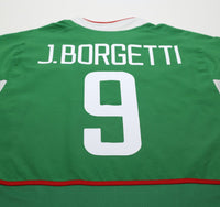2003/04 J. BORGETTI #9 Mexico Vintage Nike Home Football Shirt (L)