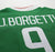 2003/04 J. BORGETTI #9 Mexico Vintage Nike Home Football Shirt (L)