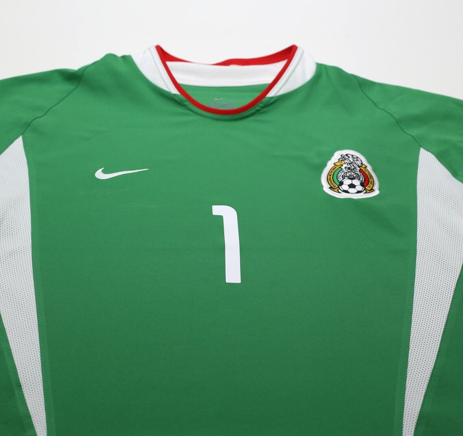 2003/04 J. CAMPOS #1 Mexico Vintage Nike Home Football Shirt (L