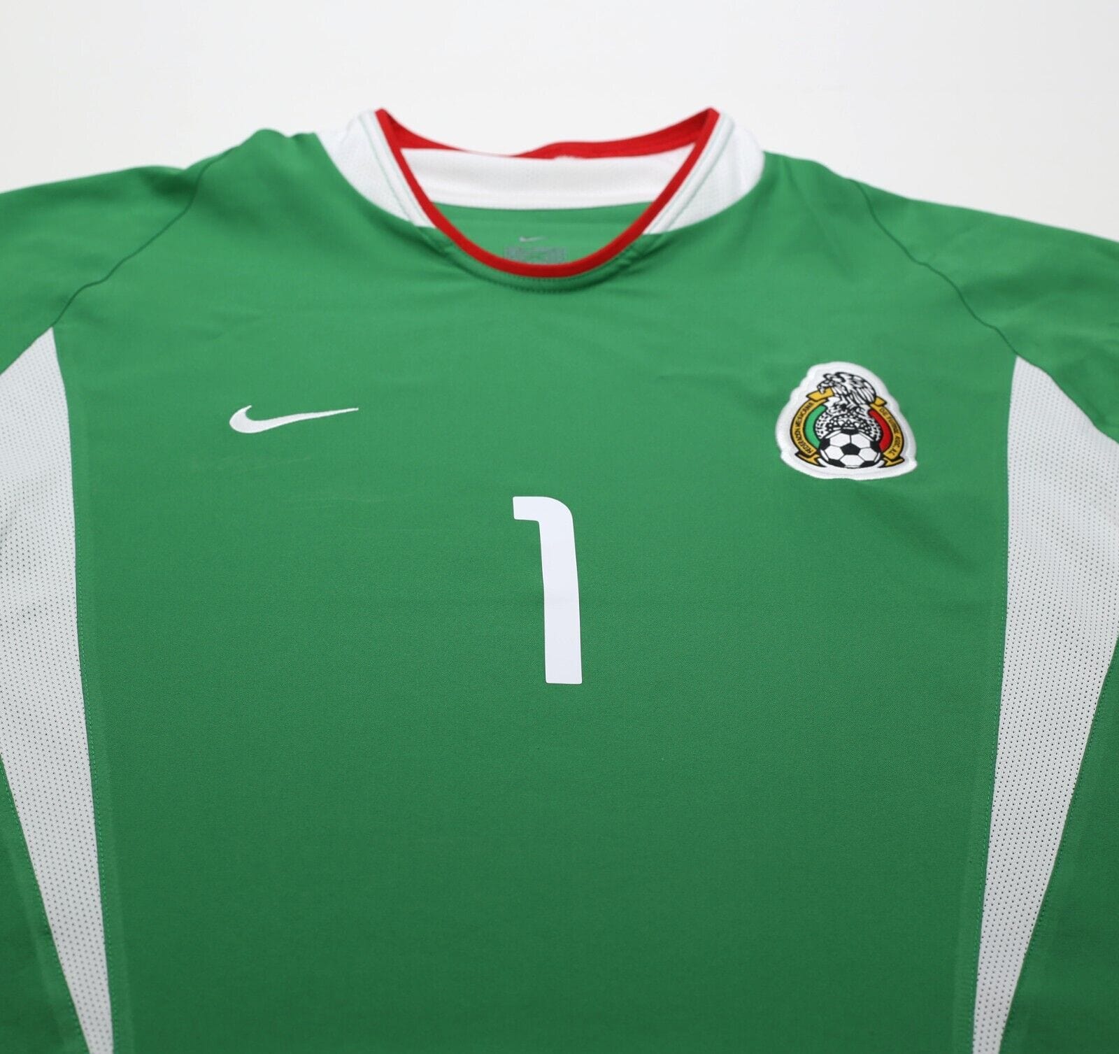 2003/04 J. CAMPOS #1 Mexico Vintage Nike Home Football Shirt (L)